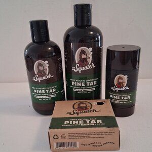 Dr. Squatch Men's Pine Tar Shampoo Conditioner Deodorant Soap Brand New